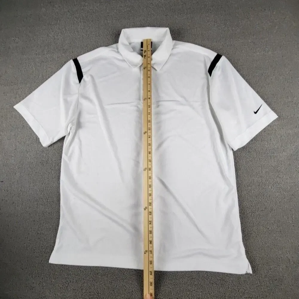 Nike Golf Dri-FIT Polo Shirt Mens Large White Short Sleeve Moisture Wicking